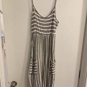Cream striped sundress